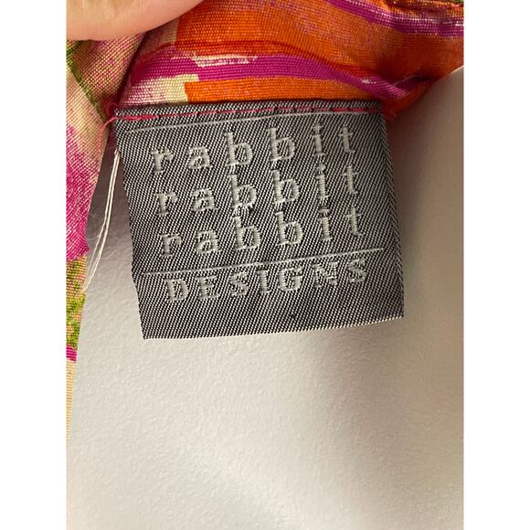 Vintage Rabbit Rabbit Rabbit Designs Abstract Print Midi Dress Boho 90s Size 10 - Picture 6 of 7